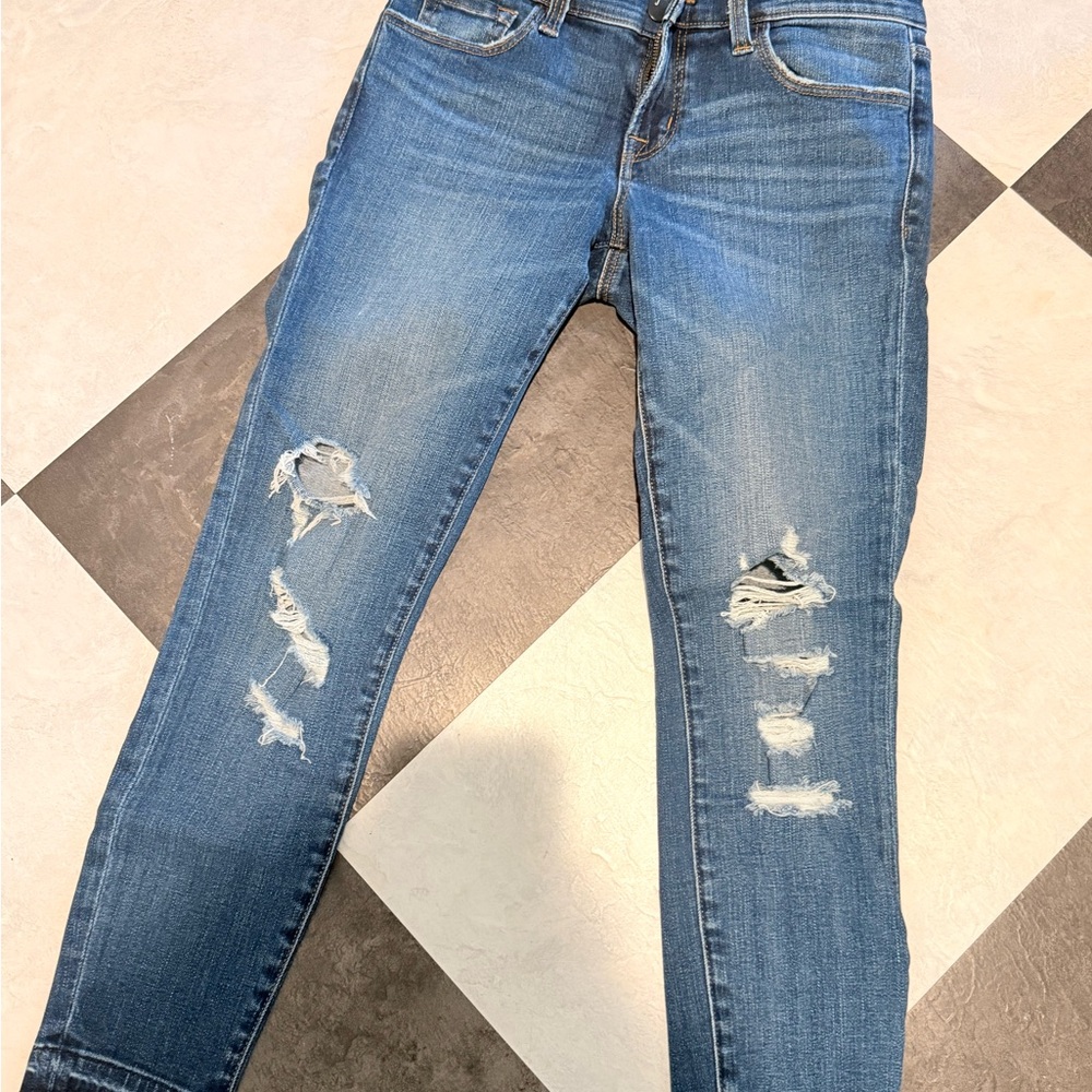 J Brand Skinny Distressed Blue Jeans